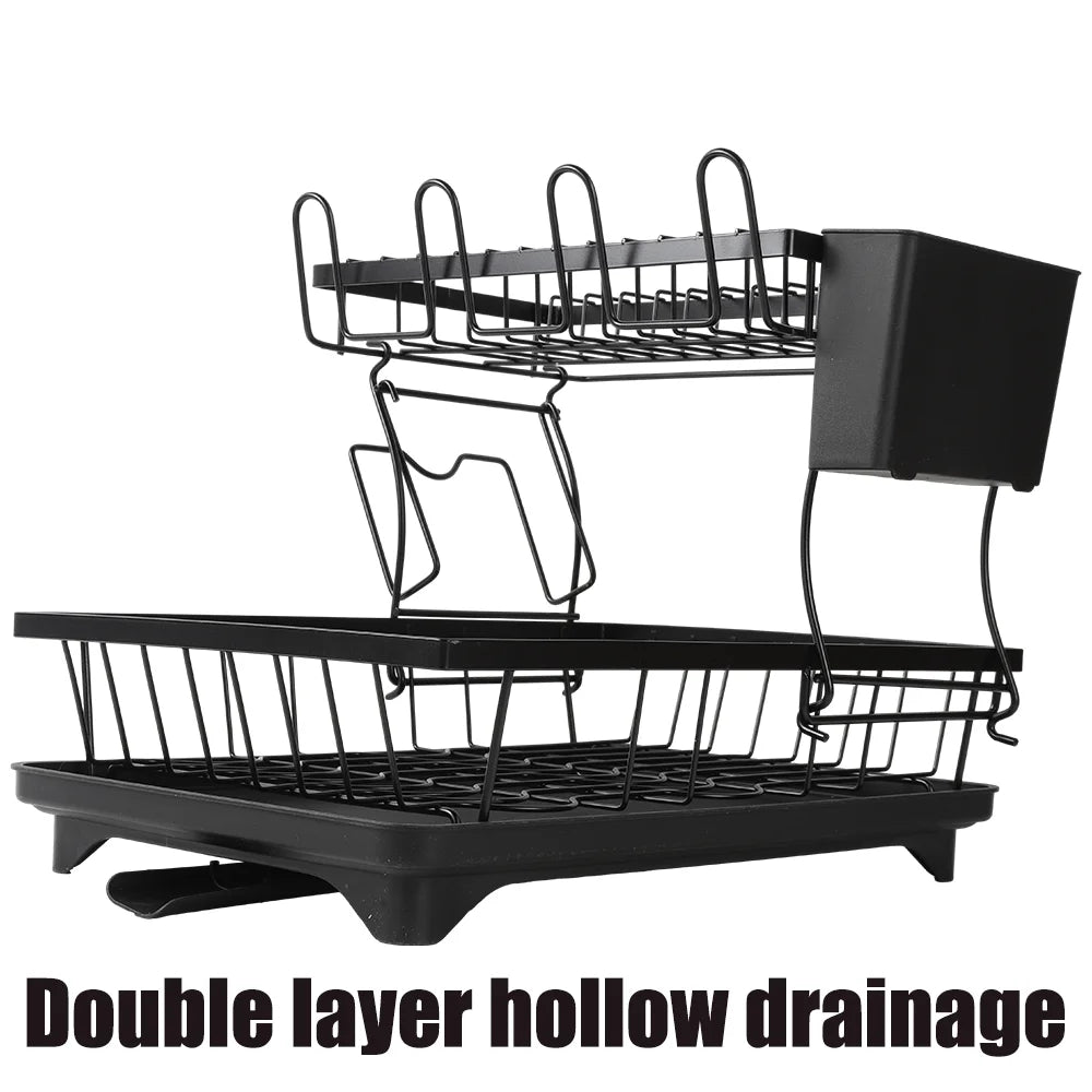 2-Tier Compact Dish Drying Rack – premium handmade décor piece for modern homes.