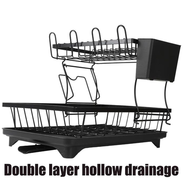 2-Tier Compact Dish Drying Rack – premium handmade décor piece for modern homes.