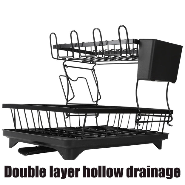 2-Tier Compact Dish Drying Rack – premium handmade décor piece for modern homes.