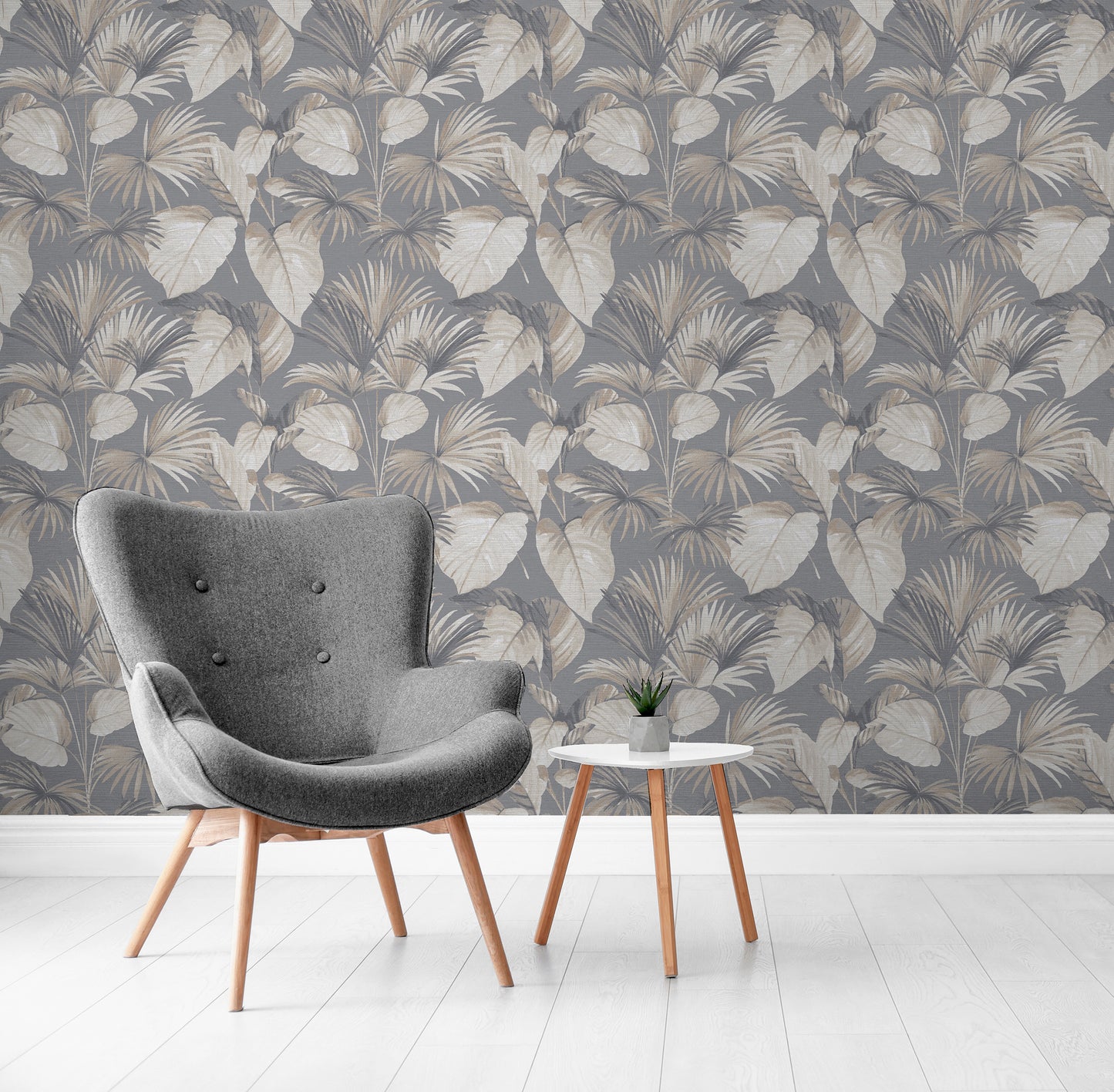 Palm Grove Grey sw6 Wallpaper