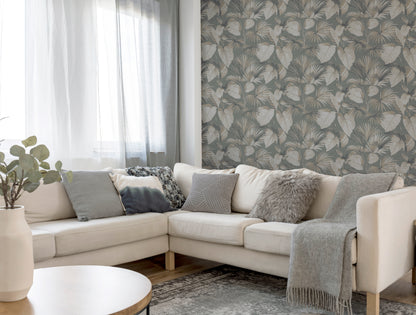 Palm Grove Grey sw6 Wallpaper