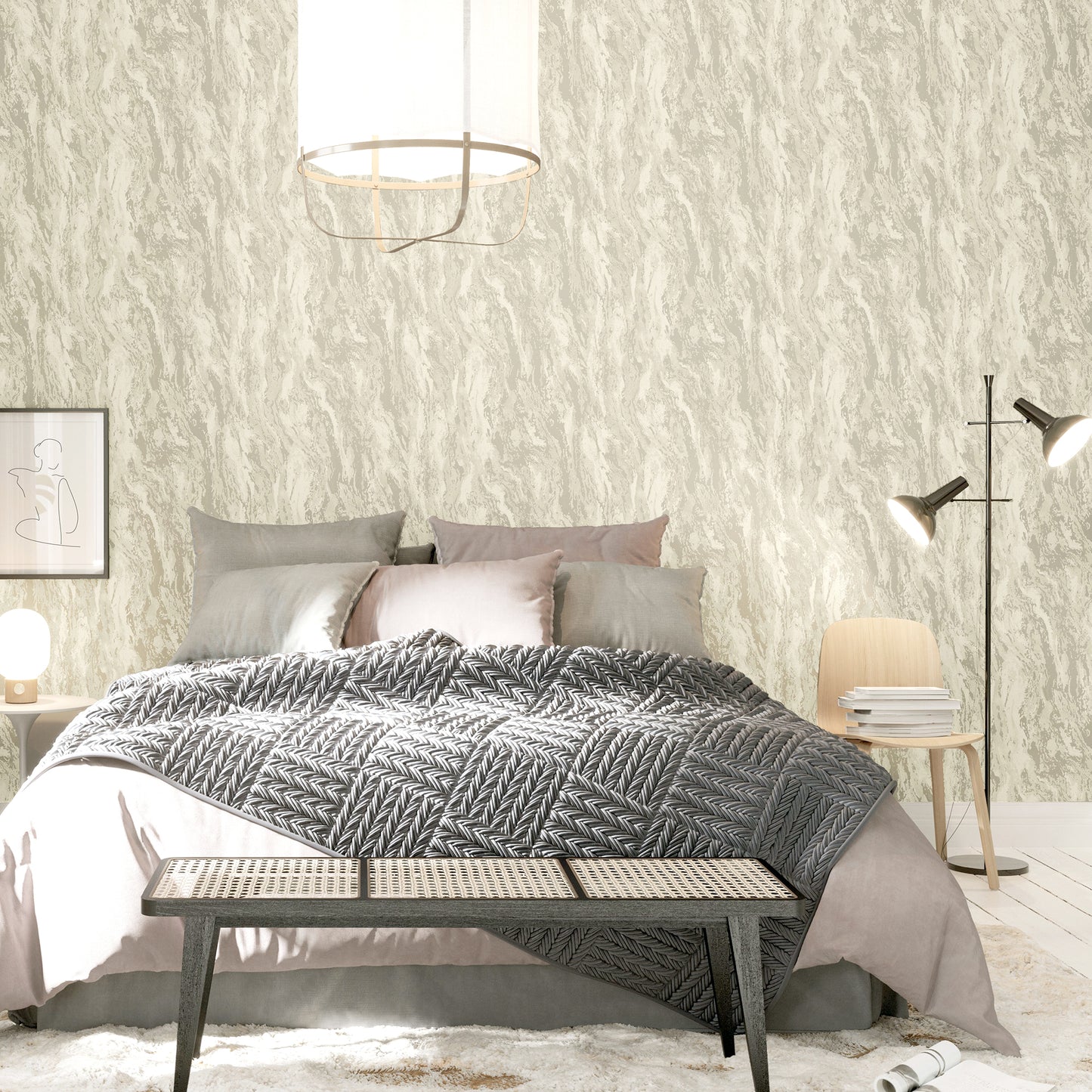 Luxe Texture Pearl sw6 Wallpaper