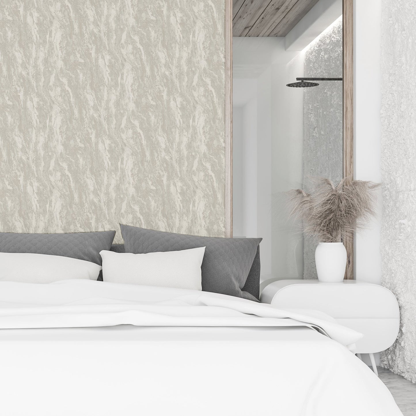 Luxe Texture Soft Silver sw6 Wallpaper