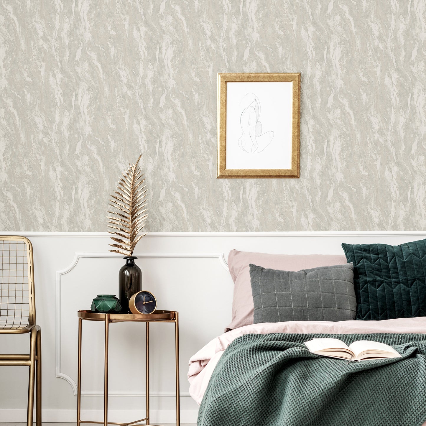 Luxe Texture Soft Silver sw6 Wallpaper