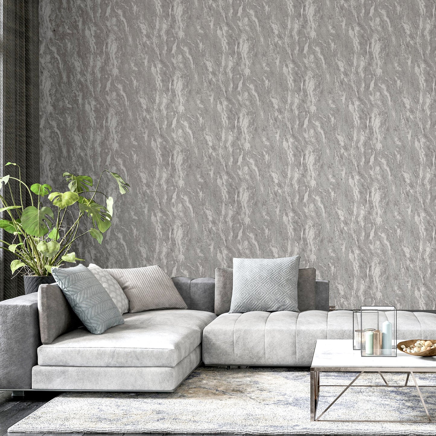 Luxe Texture Pewter sw6 Wallpaper