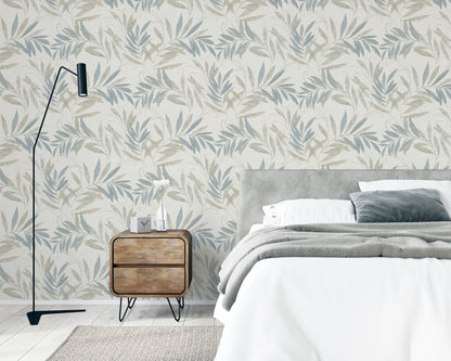 Luxury Leaf Natural Grey sw6 Wallpaper