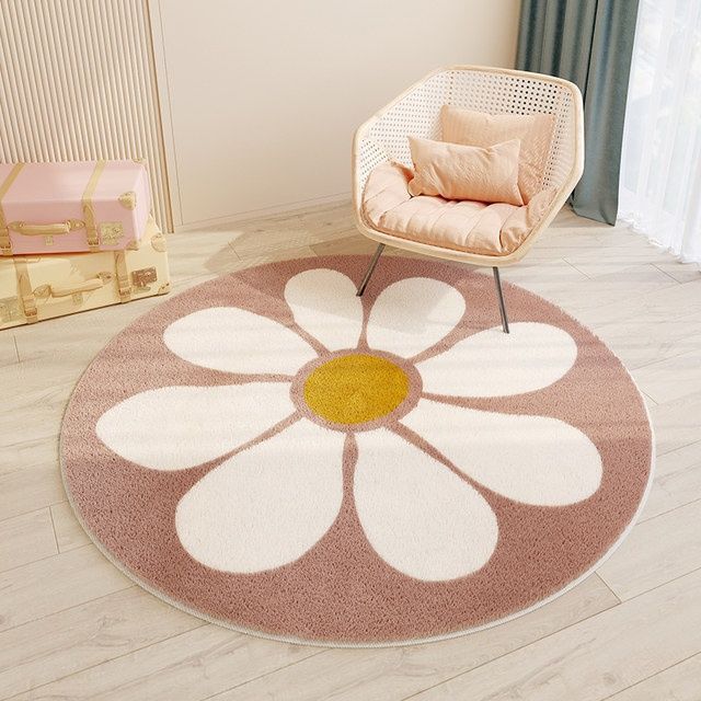 Kid's Round Cashmere Rug - handmade 0