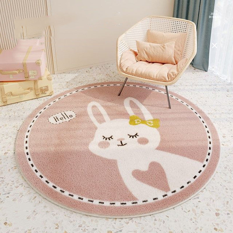 Kid's Round Cashmere Rug - handmade 0