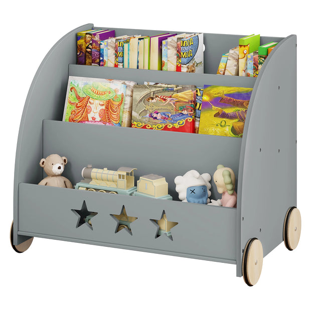 Children’s 3-Shelf Bookcase – The WOLTU Children's Bookcase Storage is a versatile organizer designed to keep kids’ rooms tidy and clutter-free. Crafted from durable plastic, this 