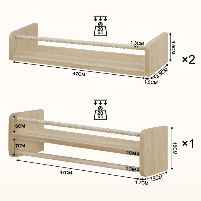 Kids 3-Piece Bookcase Set - handmade