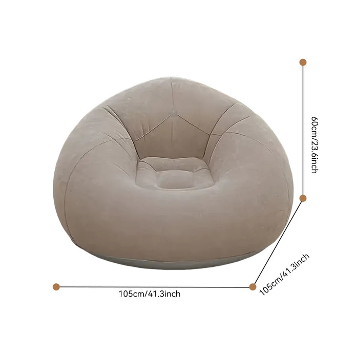 Brown Lazy Inflatable Sofa Chair - handmade