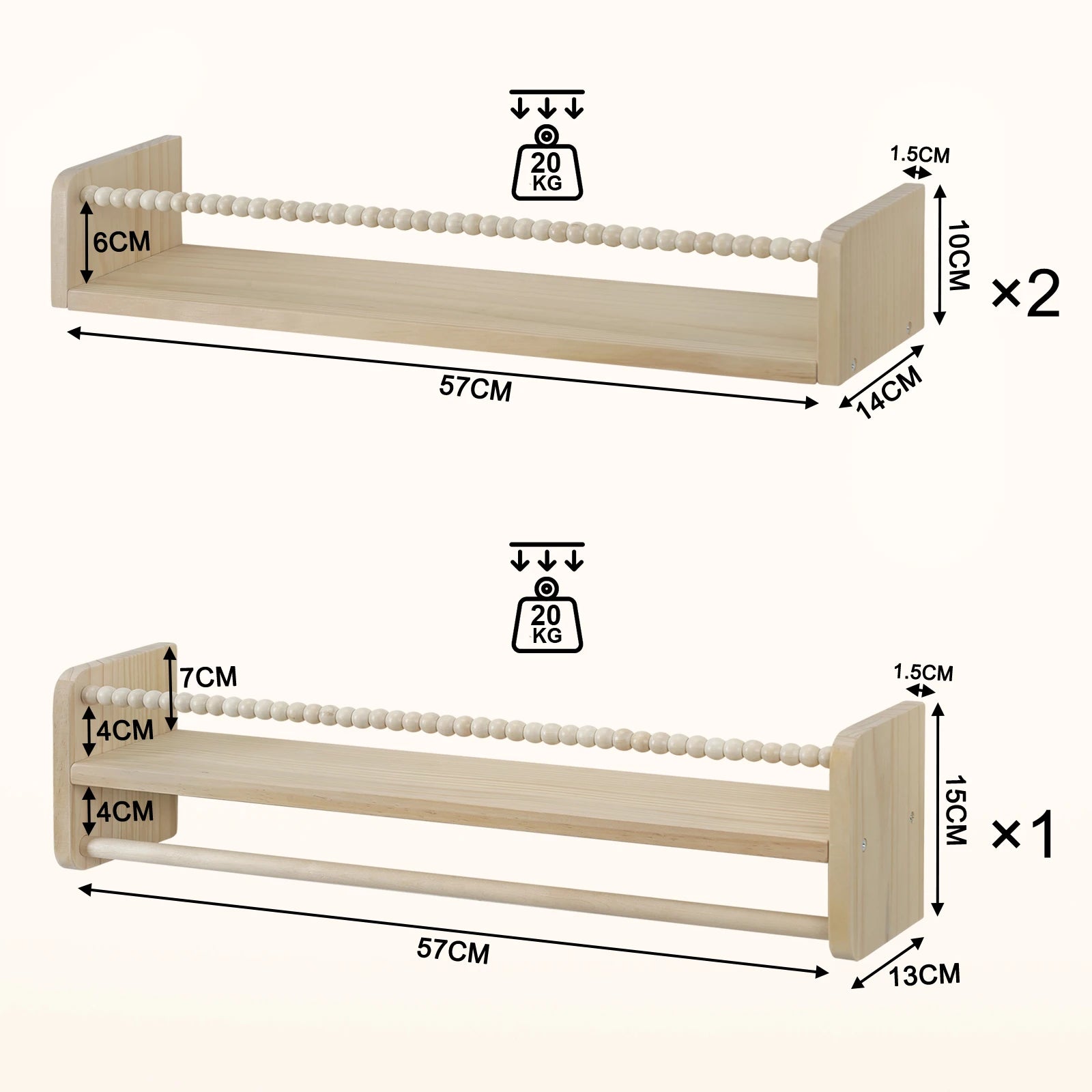 Kids 3-Piece Bookcase Set - handmade