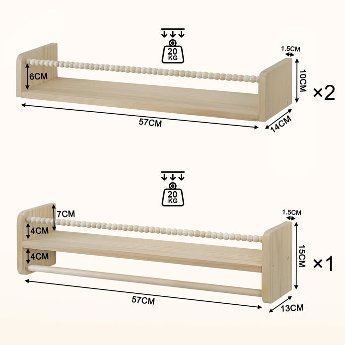 Kids 3-Piece Bookcase Set - handmade
