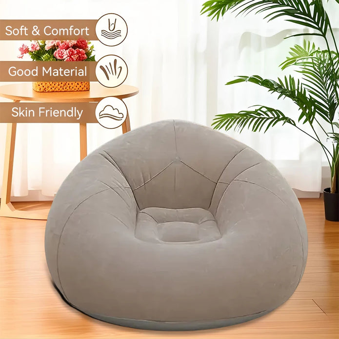 Brown Lazy Inflatable Sofa Chair - handmade