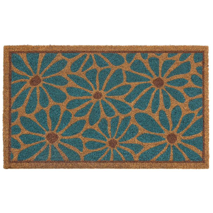 My Mat Printed Coir Boho Floral - handmade