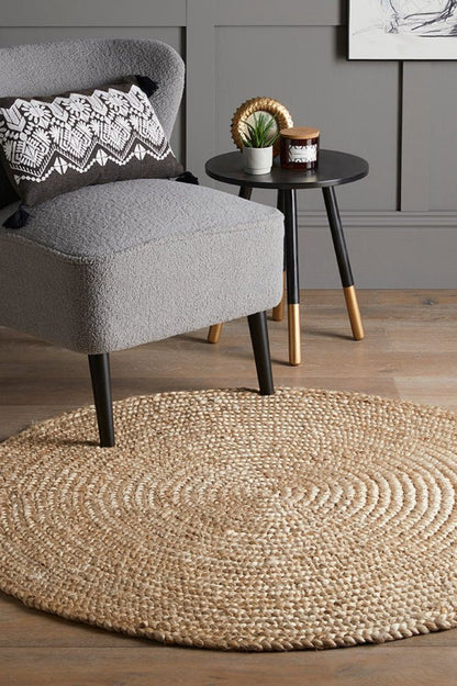 Naturelle Heaton Circle Natural Woven Jute