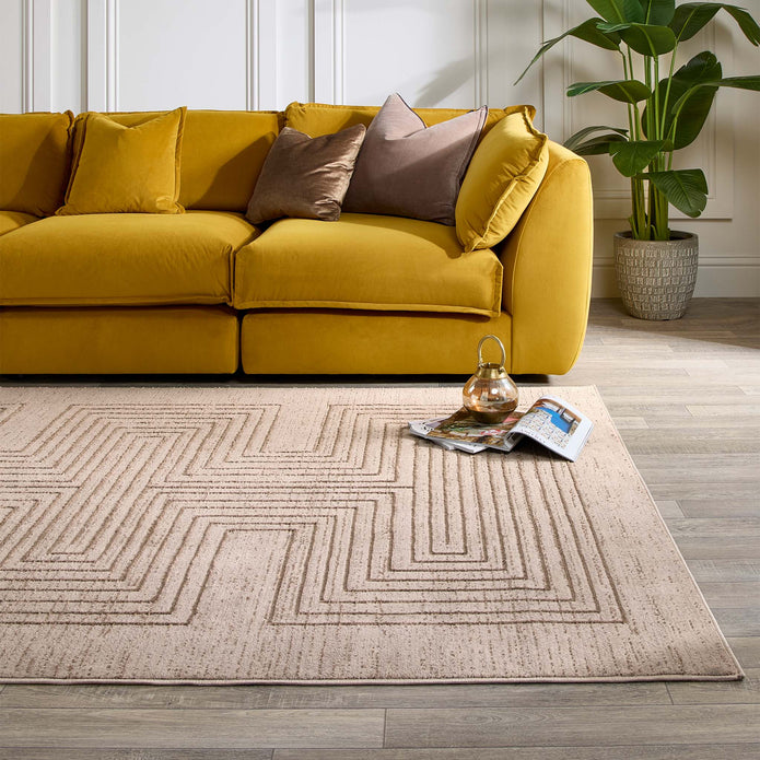 Origins Rug - Calacatta Lines Natural - handmade