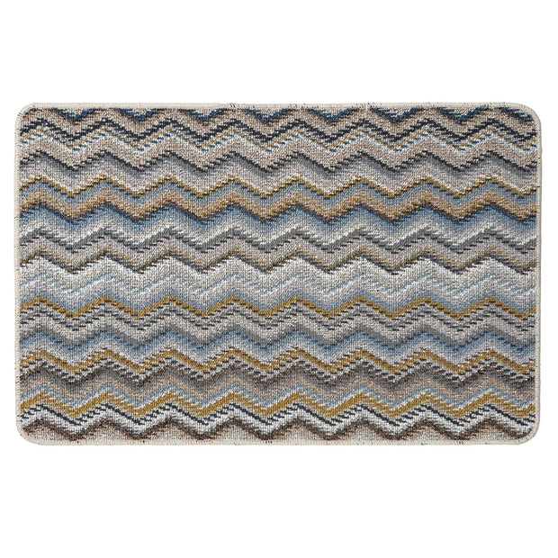My Mat Stain Resistant Candy Multi Natural Zigzag Doormat - handmade