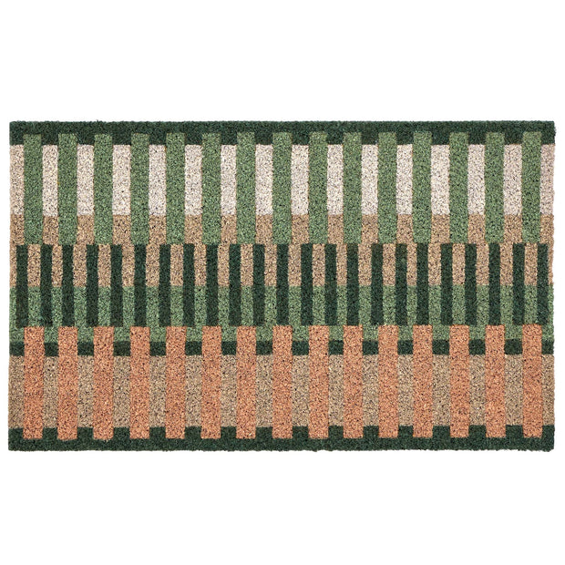 My Mat Printed Coir Pastel Broken Stripe Doormat - handmade