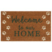 My Mat Printed Coir Welcome Paws Doormat - handmade