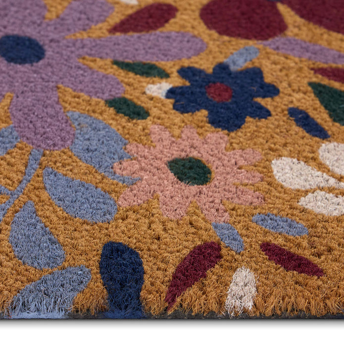 My Mat Printed Coir Wildflower Meadow Doormat - handmade