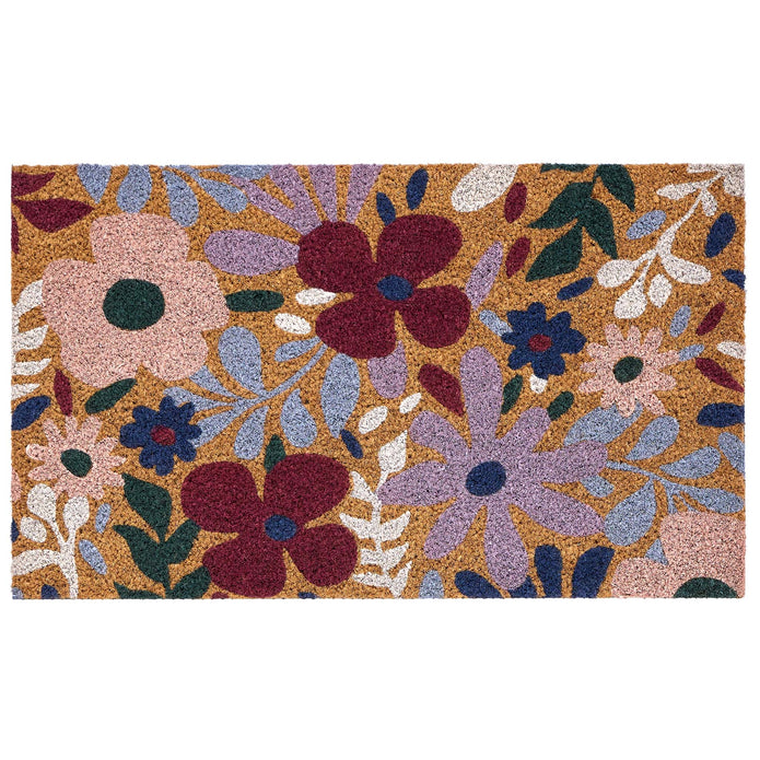 My Mat Printed Coir Wildflower Meadow Doormat - handmade