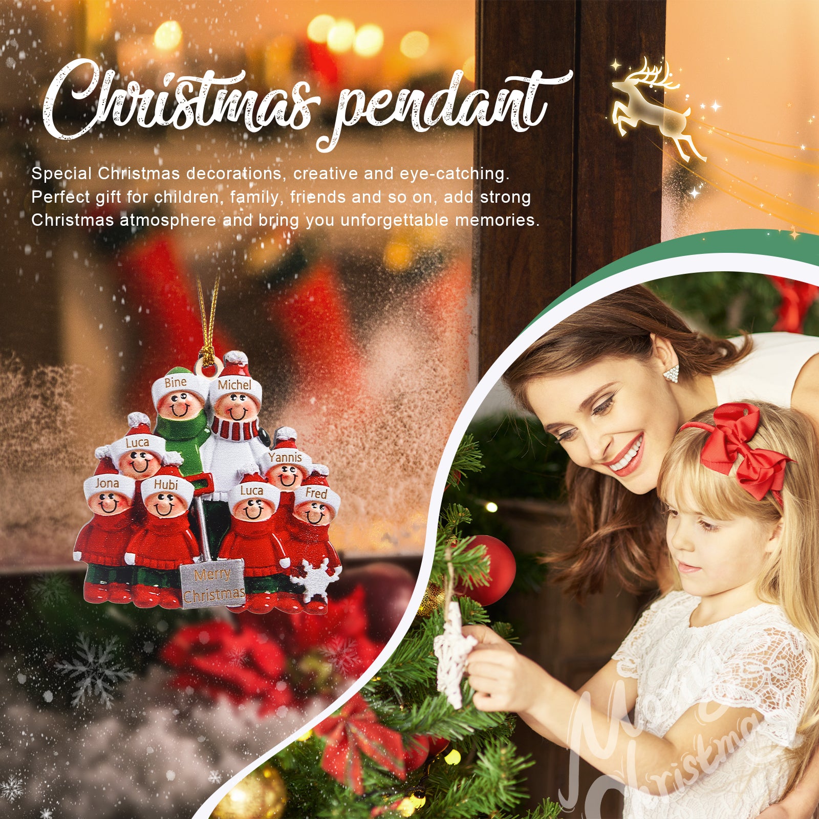 Custom Christmas Name Ornament - handmade