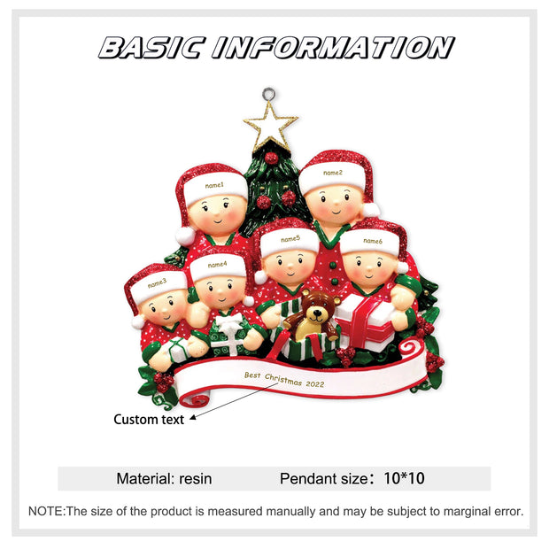 Custom Christmas Tree Santa Claus Ornament - handmade