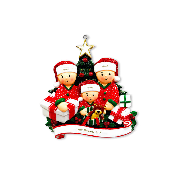 Custom Christmas Tree Santa Claus Ornament - handmade