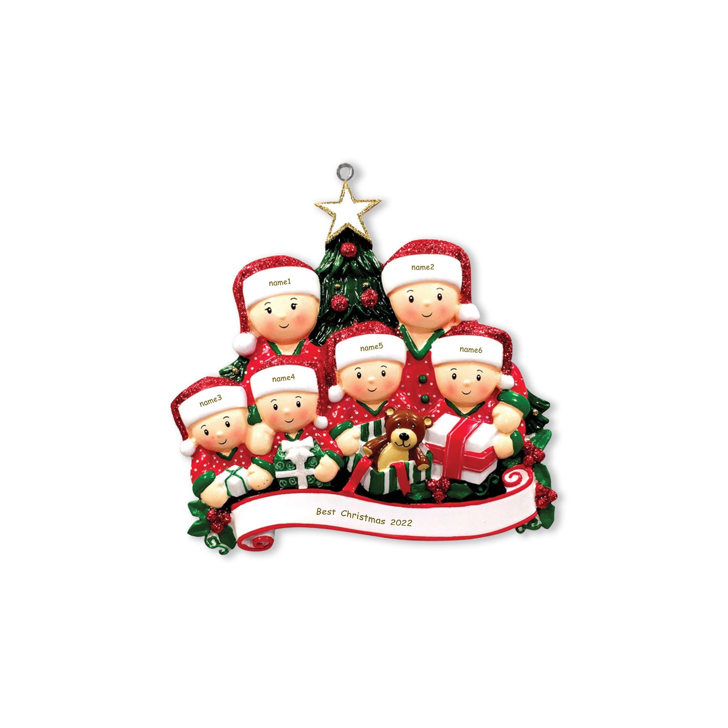 Custom Christmas Tree Santa Claus Ornament - handmade