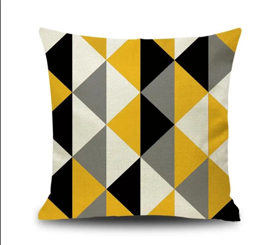 Geometric Cushion Cover - handmade