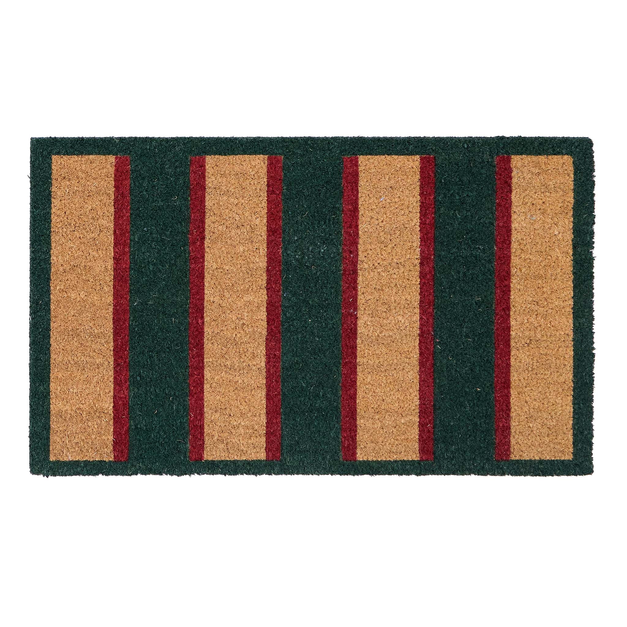 My Mat Printed Coir Heritage Stripe Green