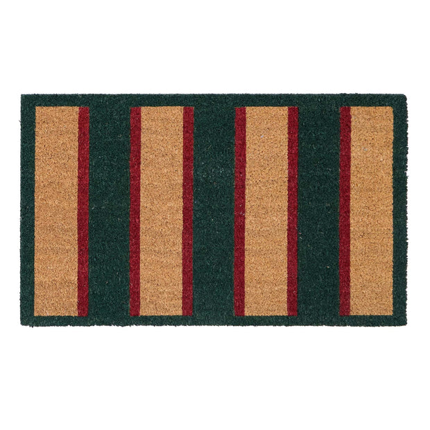 My Mat Printed Coir Heritage Stripe Green