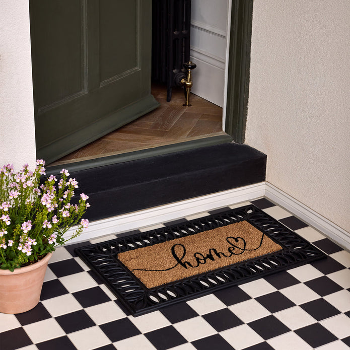 My Mat Coir Insert Home Script Doormat - handmade
