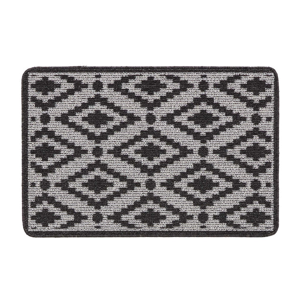 My Mat Stain Resistant Ikat Charcoal - handmade