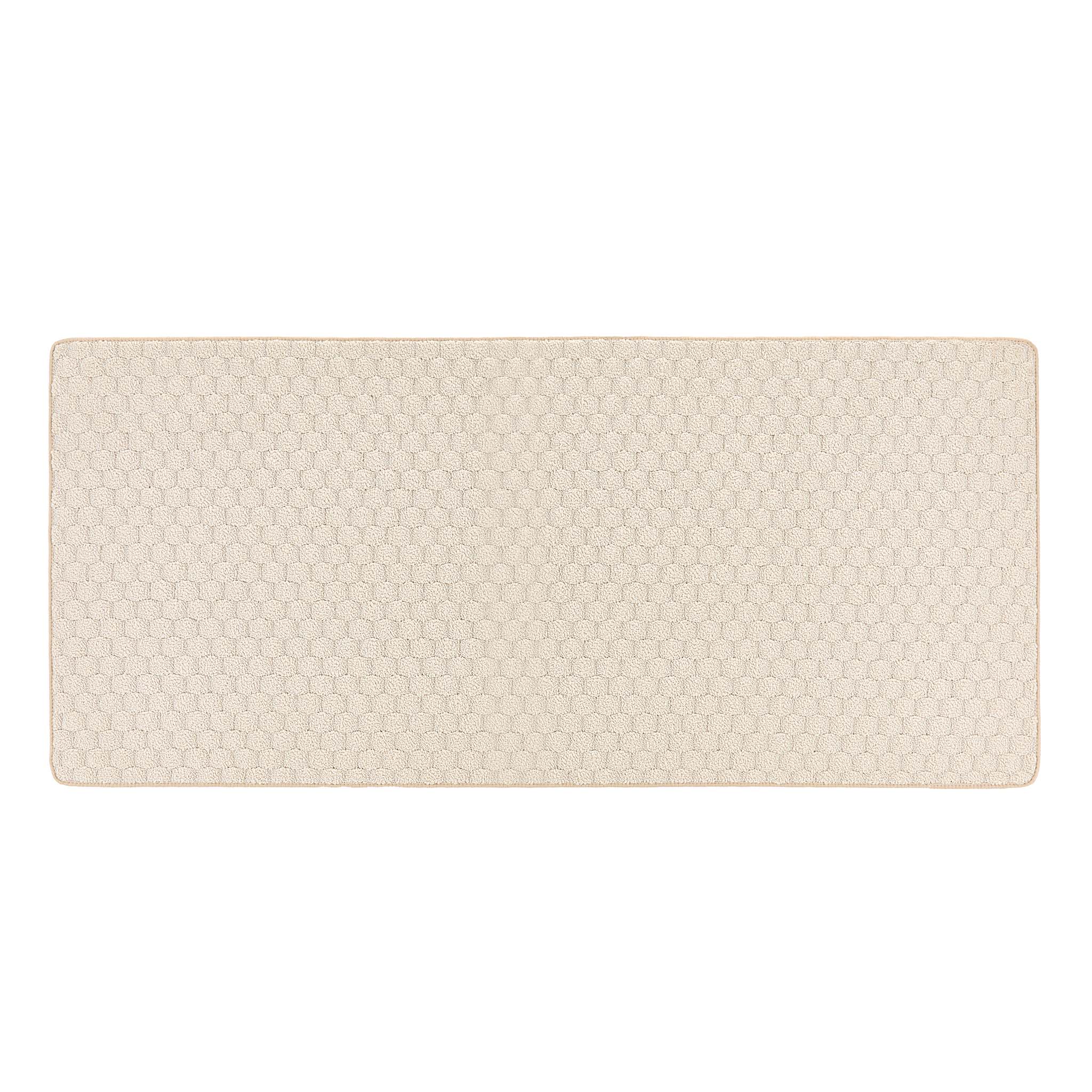My Mat Sculptured Washable Honeycomb Ivory - handmade