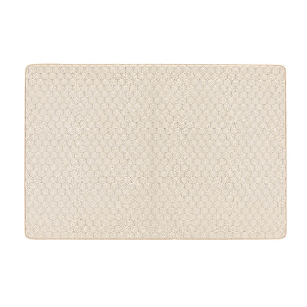 My Mat Sculptured Washable Honeycomb Ivory - handmade