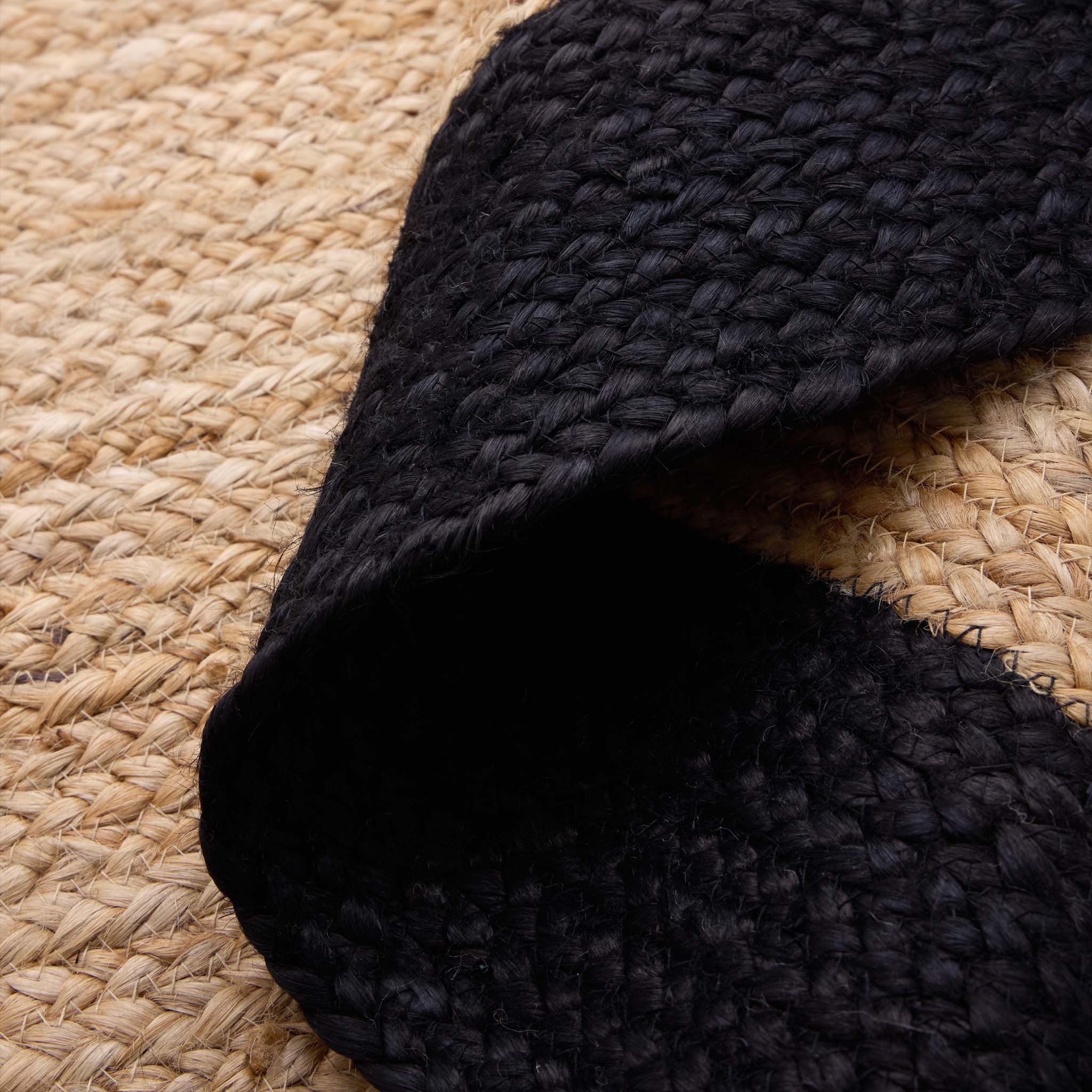 Origin Jute Border Black - handmade