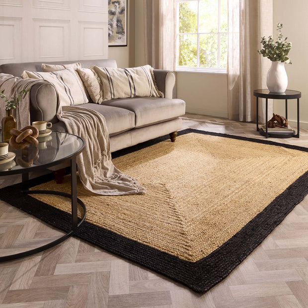 Origin Jute Border Black - handmade