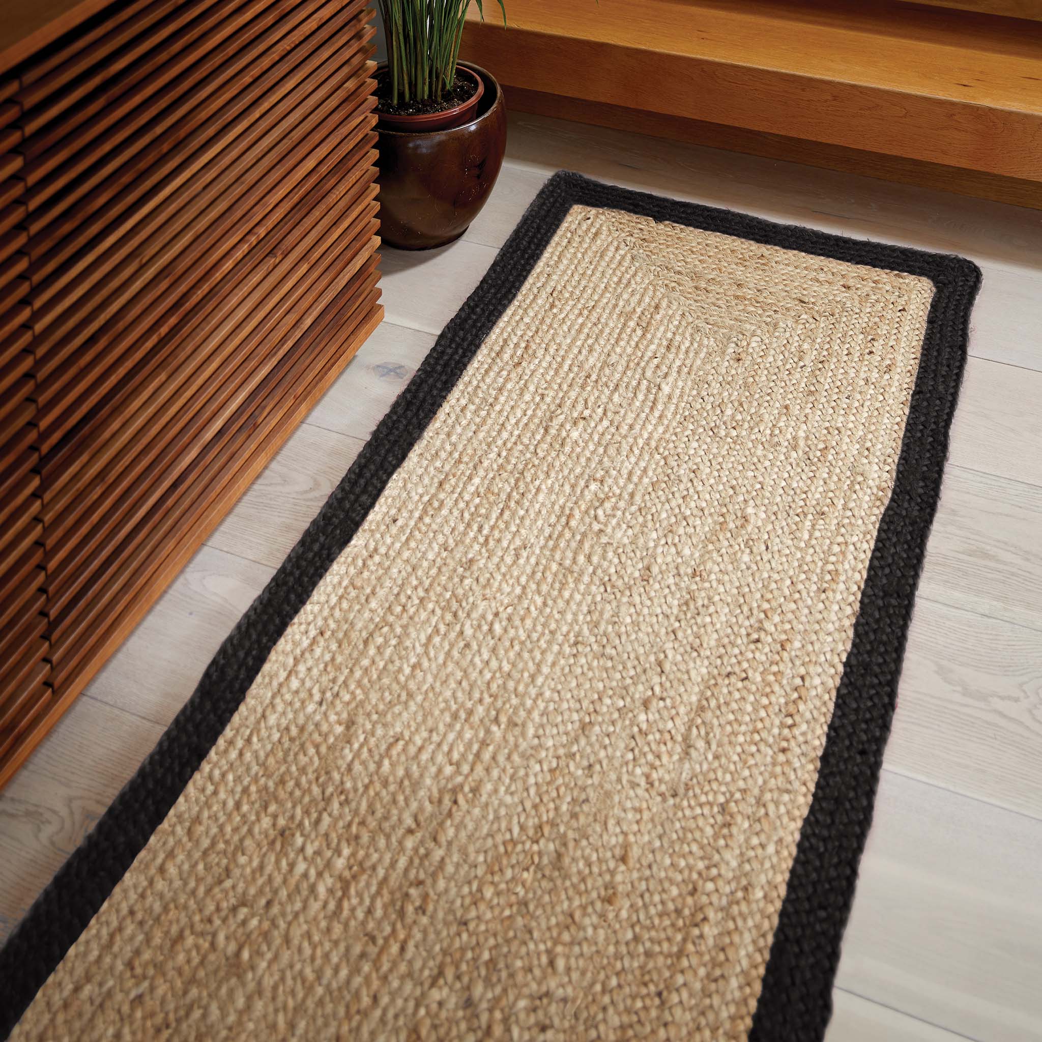 Origin Jute Border Black - handmade