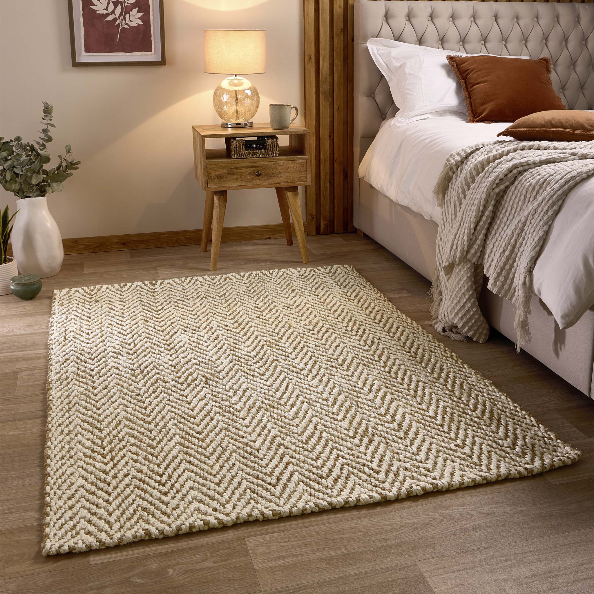 Origins Jute Herringbone - handmade