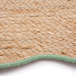 Origins Jute Scalloped Edge Green Rug - handmade