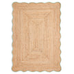 Origins Jute Scalloped Edge Green Rug - handmade
