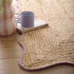Origins Jute Scalloped Edge Lilac Rug - handmade