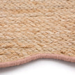 Origins Jute Scalloped Edge Peach Rug - handmade