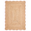 Origins Jute Scalloped Edge Peach Rug - handmade
