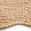 Origins Jute Scalloped Edge Yellow Rug - handmade