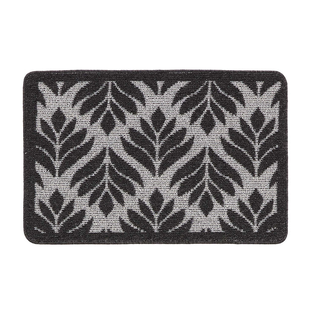 My Mat Stain Resistant Leaf Charcoal - handmade