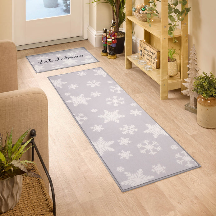 Floormatters Let it Snow Mat & Runner Set