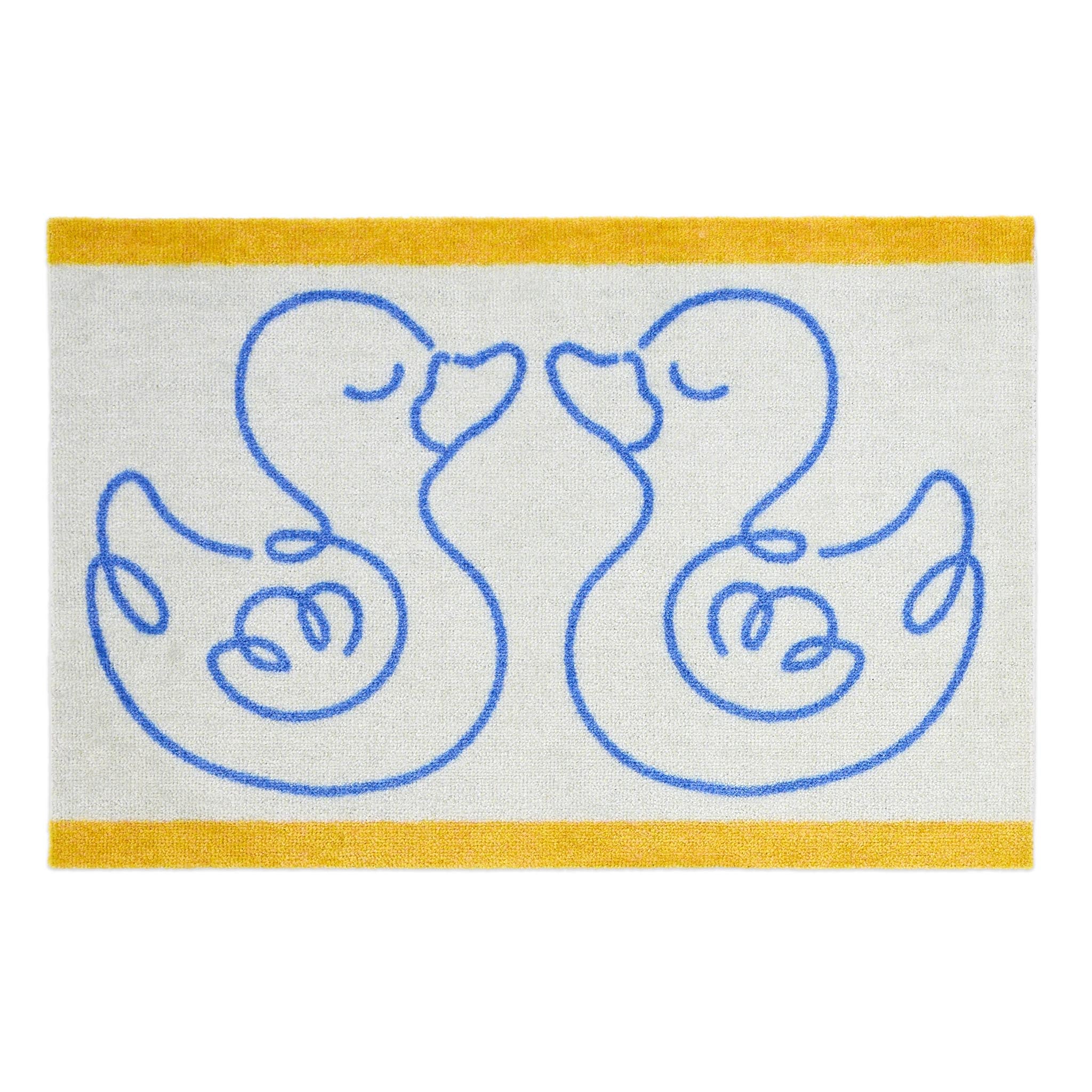 My Mat Nylon Printed Bathroom Linear Ducks - handmade